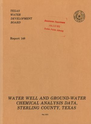 Primary view of object titled 'Water Well and Ground-Water Chemical Analysis Data, Sterling County, Texas'.