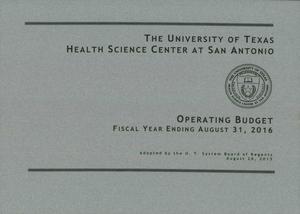 Primary view of object titled 'University of Texas Health Science Center at San Antonio Operating Budget: 2016'.