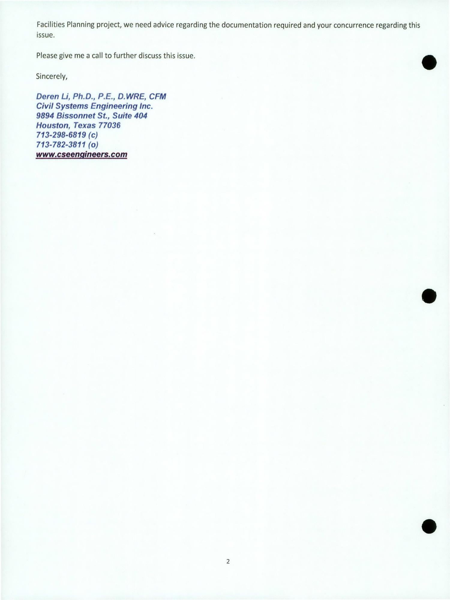 Addendum to Regional Water Supply Facilities Plan Final Report (April 2011)
                                                
                                                    2
                                                