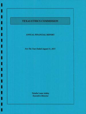 Texas Ethics Commission Annual Financial Report: 2015