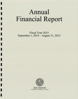 Texas Attorney General's Office Annual Financial Report: 2015