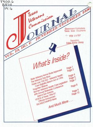 Texas Veterans Commission Journal, Volume 19, Issue 6, November/December 1996