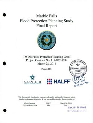 Primary view of object titled 'Marble Falls Flood Protection Planning Study Final Final Report'.