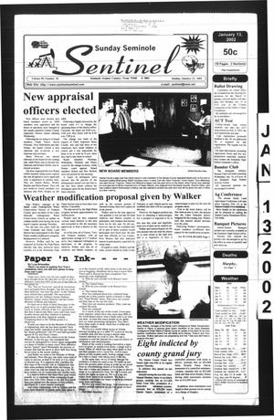 Seminole Sentinel (Seminole, Tex.), Vol. 95, No. 26, Ed. 1 Sunday, January 13, 2002