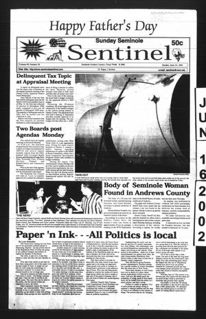 Seminole Sentinel (Seminole, Tex.), Vol. 95, No. 70, Ed. 1 Sunday, June 16, 2002