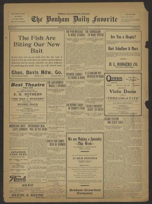 The Bonham Daily Favorite (Bonham, Tex.), Vol. 19, No. 204, Ed. 1 Thursday, March 29, 1917