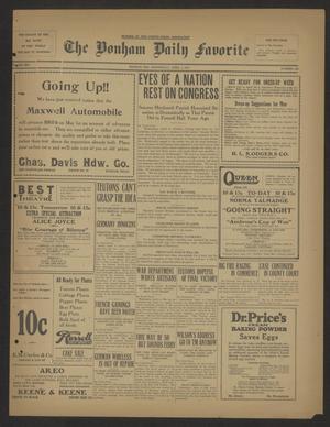 The Bonham Daily Favorite (Bonham, Tex.), Vol. 19, No. 209, Ed. 1 Wednesday, April 4, 1917