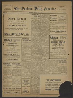 The Bonham Daily Favorite (Bonham, Tex.), Vol. 19, No. 271, Ed. 1 Thursday, June 14, 1917