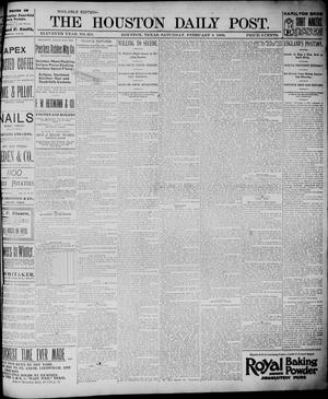 The Houston Daily Post (Houston, Tex.), Vol. ELEVENTH YEAR, No. 310, Ed. 1, Saturday, February 8, 1896