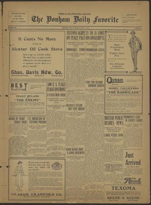 Primary view of object titled 'The Bonham Daily Favorite (Bonham, Tex.), Vol. 19, No. 241, Ed. 1 Thursday, May 10, 1917'.