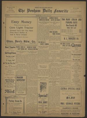 The Bonham Daily Favorite (Bonham, Tex.), Vol. 19, No. 297, Ed. 1 Saturday, July 14, 1917