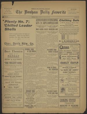 Primary view of object titled 'The Bonham Daily Favorite (Bonham, Tex.), Vol. 19, No. 144, Ed. 1 Thursday, January 18, 1917'.