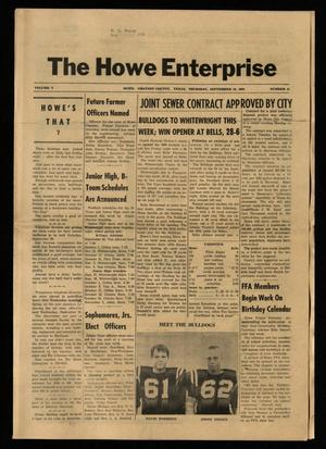 Primary view of object titled 'The Howe Enterprise (Howe, Tex.), Vol. 5, No. 10, Ed. 1 Thursday, September 19, 1968'.