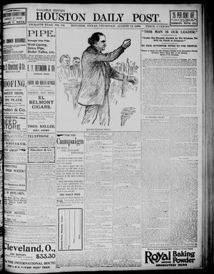 The Houston Daily Post (Houston, Tex.), Vol. TWELFTH YEAR, No. 131, Ed. 1, Thursday, August 13, 1896