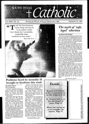 Primary view of object titled 'South Texas Catholic (Corpus Christi, Tex.), Vol. 24, No. 32, Ed. 1 Friday, September 29, 1989'.