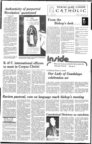 Primary view of object titled 'Texas Gulf Coast Catholic (Corpus Christi, Tex.), Vol. 15, No. 26, Ed. 1 Friday, November 23, 1979'.