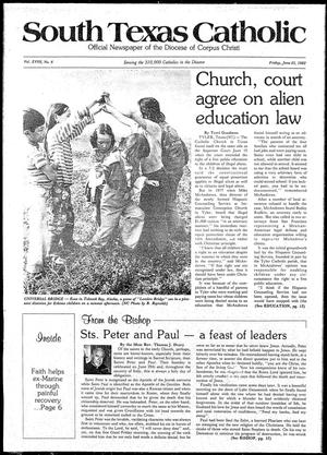 Primary view of object titled 'South Texas Catholic (Corpus Christi, Tex.), Vol. 18, No. 6, Ed. 1 Friday, June 25, 1982'.