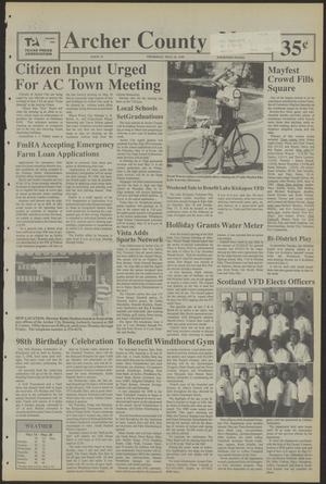 Primary view of object titled 'Archer County News (Archer City, Tex.), No. 21, Ed. 1 Thursday, May 24, 1990'.