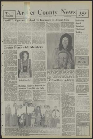 Primary view of object titled 'Archer County News (Archer City, Tex.), No. 43, Ed. 1 Thursday, October 25, 1990'.