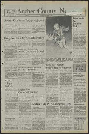 Primary view of object titled 'Archer County News (Archer City, Tex.), No. 42, Ed. 1 Thursday, October 18, 1990'.