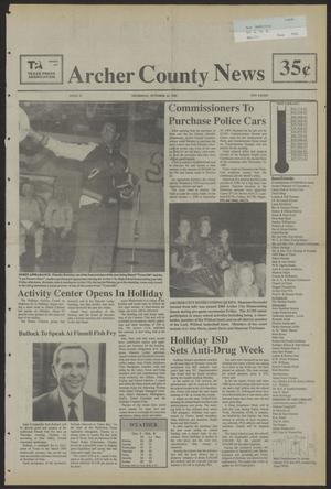 Primary view of object titled 'Archer County News (Archer City, Tex.), No. 41, Ed. 1 Thursday, October 12, 1989'.