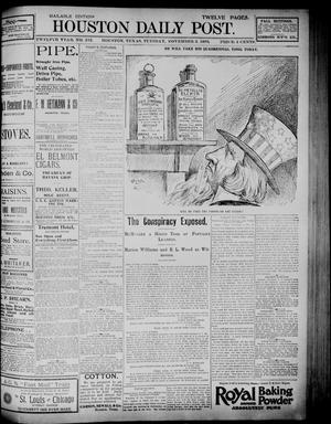 The Houston Daily Post (Houston, Tex.), Vol. TWELFTH YEAR, No. 213, Ed. 1, Tuesday, November 3, 1896