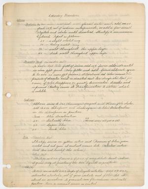 Primary view of object titled '[Laboratory Procedures Notebook]'.