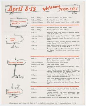 Primary view of object titled '[Itinerary of Events for Round-Up '69]'.