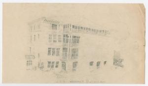 Primary view of object titled '[Drawing of the J.S.H Woman's Building]'.