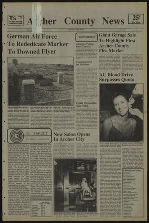 Primary view of object titled 'Archer County News (Archer City, Tex.), No. 31, Ed. 1 Thursday, July 30, 1987'.