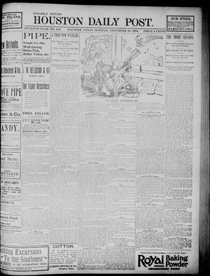 Primary view of object titled 'The Houston Daily Post (Houston, Tex.), Vol. TWELFTH YEAR, No. 240, Ed. 1, Monday, November 30, 1896'.