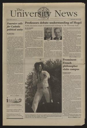 Primary view of object titled 'The University News (Irving, Tex.), Vol. 27, No. 12, Ed. 1 Wednesday, April 29, 1998'.