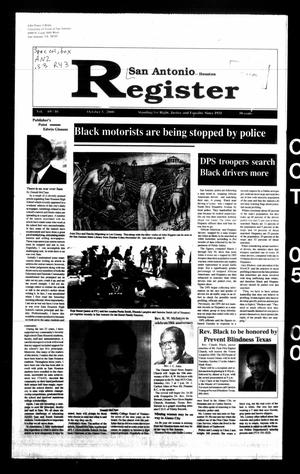 San Antonio Register (San Antonio, Tex.), Vol. 69, No. 16, Ed. 1 Thursday, October 5, 2000