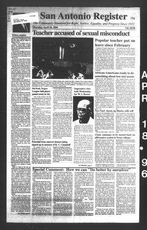 San Antonio Register (San Antonio, Tex.), Vol. 64, No. 46, Ed. 1 Thursday, April 18, 1996