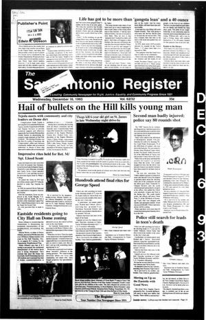 The San Antonio Register (San Antonio, Tex.), Vol. 62, No. 32, Ed. 1 Thursday, December 16, 1993