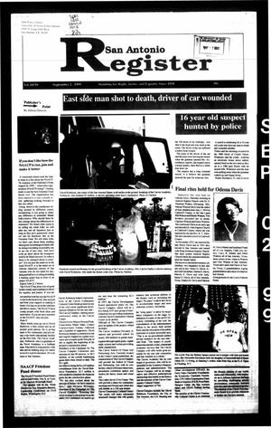 San Antonio Register (San Antonio, Tex.), Vol. 68, No. 10, Ed. 1 Thursday, September 2, 1999