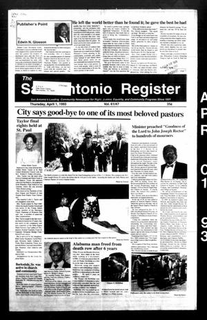 The San Antonio Register (San Antonio, Tex.), Vol. 61, No. 47, Ed. 1 Thursday, April 1, 1993