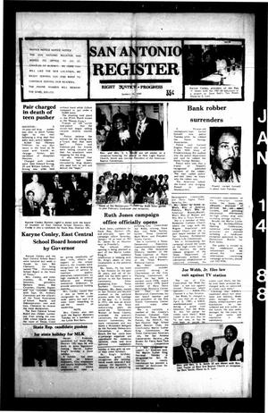 San Antonio Register (San Antonio, Tex.), Vol. 56, No. 38, Ed. 1 Thursday, January 14, 1988