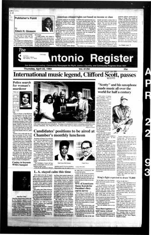 The San Antonio Register (San Antonio, Tex.), Vol. 61, No. 50, Ed. 1 Thursday, April 22, 1993