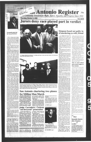 San Antonio Register (San Antonio, Tex.), Vol. 64, No. 18, Ed. 1 Thursday, October 5, 1995