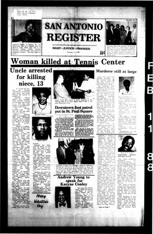 San Antonio Register (San Antonio, Tex.), Vol. 56, No. 42, Ed. 1 Thursday, February 11, 1988