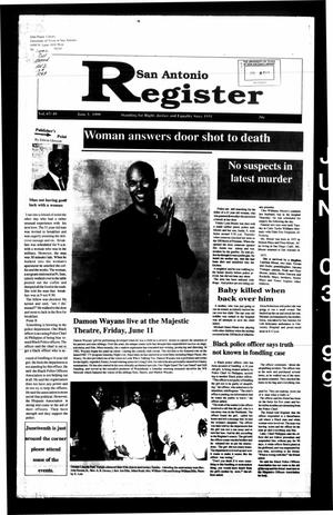 San Antonio Register (San Antonio, Tex.), Vol. 67, No. 49, Ed. 1 Thursday, June 3, 1999