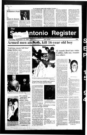 The San Antonio Register (San Antonio, Tex.), Vol. 63, No. 20, Ed. 1 Thursday, September 15, 1994
