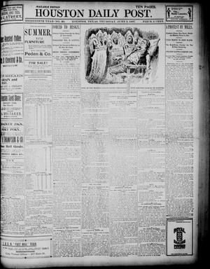 Primary view of object titled 'The Houston Daily Post (Houston, Tex.), Vol. Thirteenth Year, No. 60, Ed. 1, Thursday, June 3, 1897'.