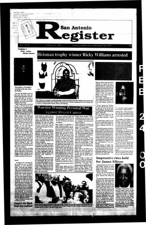 San Antonio Register (San Antonio, Tex.), Vol. 68, No. 36, Ed. 1 Thursday, February 24, 2000