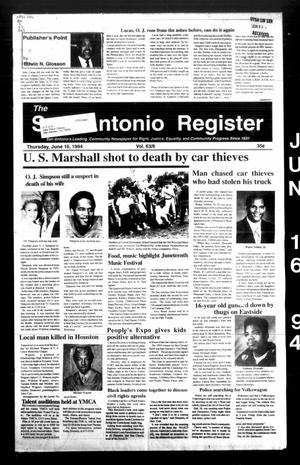 The San Antonio Register (San Antonio, Tex.), Vol. 63, No. 6, Ed. 1 Thursday, June 16, 1994