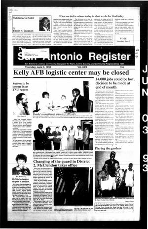 The San Antonio Register (San Antonio, Tex.), Vol. 62, No. 4, Ed. 1 Thursday, June 3, 1993