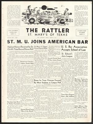 Primary view of object titled 'The Rattler (San Antonio, Tex.), Vol. 29, No. 12, Ed. 1 Friday, March 5, 1948'.
