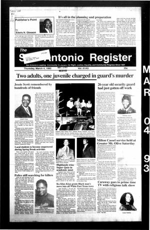 The San Antonio Register (San Antonio, Tex.), Vol. 61, No. 43, Ed. 1 Thursday, March 4, 1993