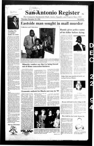 The San Antonio Register (San Antonio, Tex.), Vol. 63, No. 34, Ed. 1 Thursday, December 22, 1994